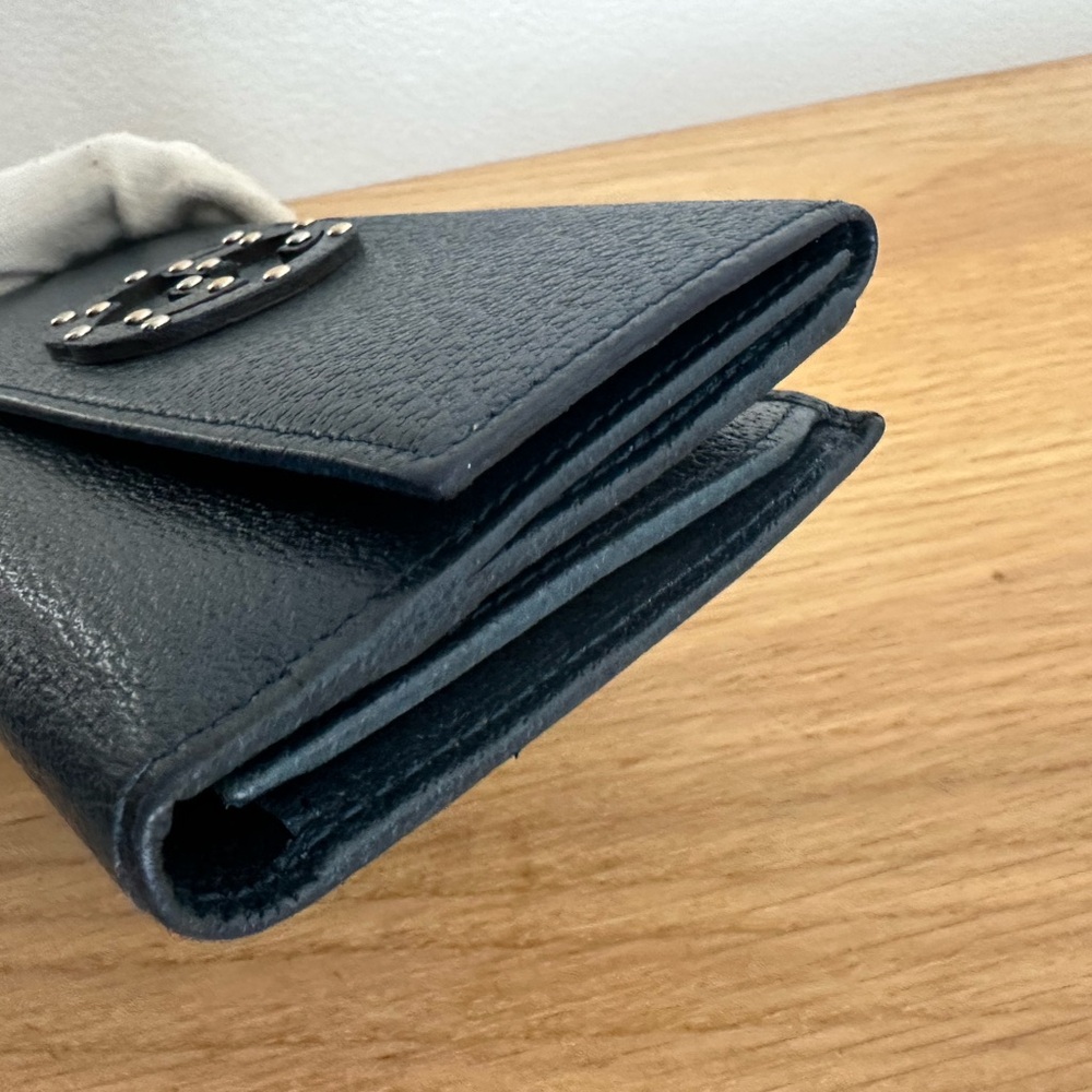 Gucci Blue Gg Studded Interlocking Leather Wallet - Picture 12 of 14